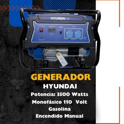 Imagen de GENERADOR HYUNDAI 3500w + OBSEQUIO